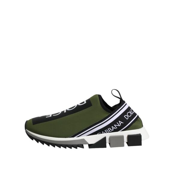 Dolce & Gabbana Green Logo Low Top Sorrento Men Sneakers Men\'s Shoes